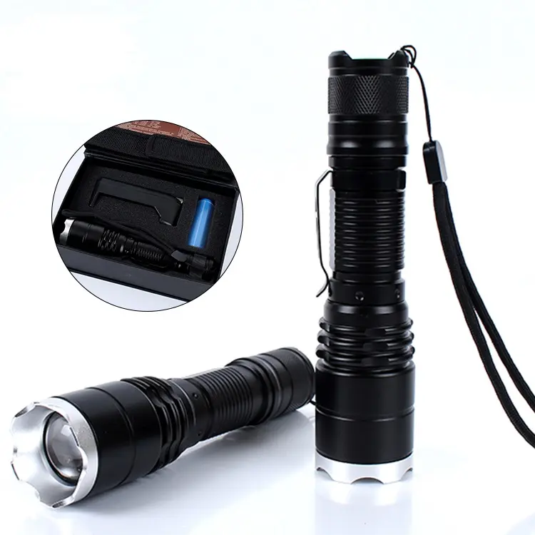 300 Lumen Handheld Flashlight LED Camping Torch Adjustable Focus Zoom Tactical Flashlight