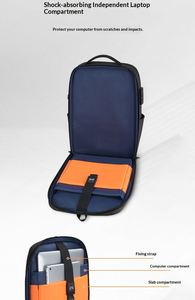 Men's Lightweight Business Waterproof Large Capacity Backpack for Travel, Multi-functional USB Port Anti-theft Laptop Backpack - Product Image 3