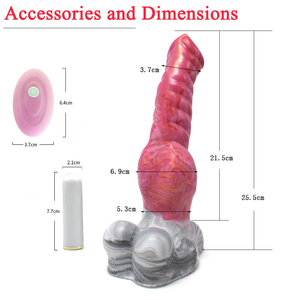 YOCY-2077V <span class=keywords><strong>werwolf</strong></span> dildo Vibrator Silicone Dog dương vật Knot kích thích g-spot MASSAGER 10 chế độ rung Đồ chơi tình dục cho phụ nữ người đàn ông - Product Image 6