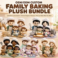 Peluche Mascotte Personnalisée OEM ODM pour la Famille, Jouet en Peluche Rembourré, Cadeau de Noël Promotionnel CPC, Jouet Doux pour les Fêtes