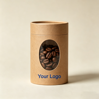 Emballage personnalisé en tube de papier kraft cylindrique écologique et biodégradable pour le thé, le café, les boissons, taille personnalisable, couleur personnalisée
