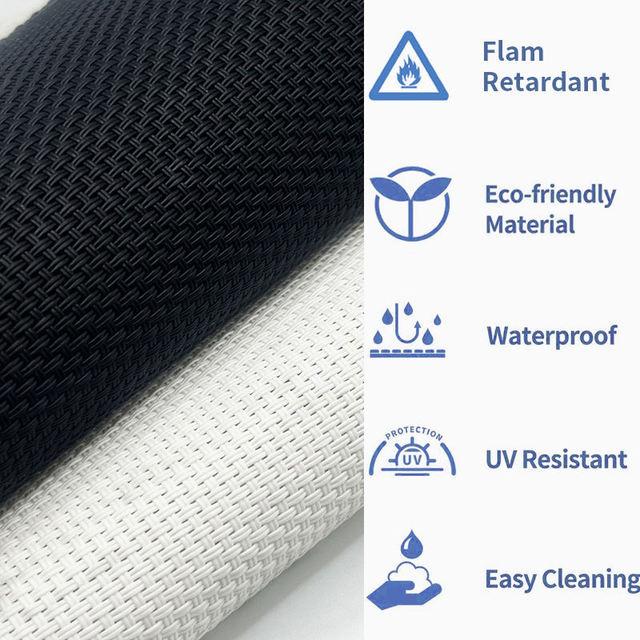 High Strength Flame Retardant PVC Coated Mesh Fabric Used for Chairs Furniture