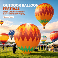 Modèle de ballon à air chaud géant gonflable personnalisé, ballon gonflable coloré en PVC pour centre commercial, mariage, festival