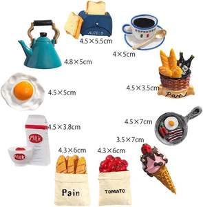 Real Food Series 10pcs <b>Strong</b> Suction Power 3D Design Fridge <b>Magnets</b> Small Home Decor Items for Refrigerator Decoration Plastic - Product Image 2