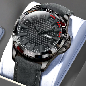 Reloj de Cuarzo para Hombre, Estilo Ejecutivo, Correa de Cuero Clásica, Reloj de Alta Gama y Moda - Product Image 4