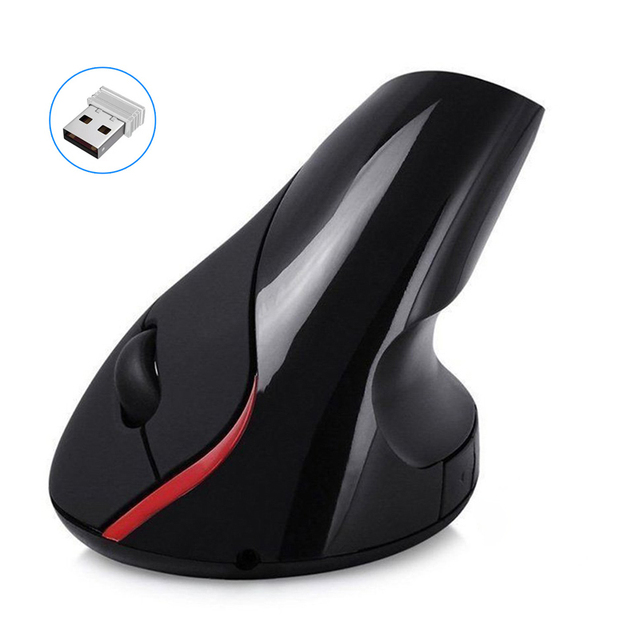 Ergonomic USB Interface Battery Inalambrico Vertical Wireless 2.4G Mouses Portable Mouse for Laptop PC