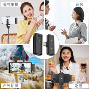 K10 Wireless Lavalier Microphone Dual Portable Smart Noise Cancelling Digital Display Charging Case For Live Streaming Food - Product Image 2