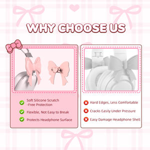 Accessoires en silicone mignons <span class=keywords><strong>pour</strong></span> écouteurs OEM, décorations d'écouteurs avec un joli nœud <span class=keywords><strong>pour</strong></span> les casques de jeu - Product Image 2