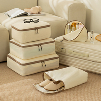 Logo personnalisé Premium 5pcs Compression Emballage Voyage Bagages Organisateur Cubes Ensemble pour Valises