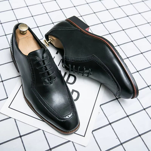 New British Luxury Handcrafted Men's Oxford Leather <b>Waterproof</b> Evergreen Closed <b>Slip</b>-<b>On</b> Formal <b>Shoes</b> Wedding Office Professional - Product Image 5
