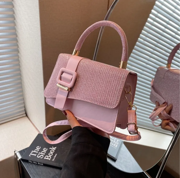 Bolsos de mujer ostentosos de estilo coreano, bolsos cruzados de piel sintética para mujer, bolsos cuadrados bonitos para mujer