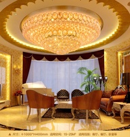 Plafonnier nordique moderne de luxe rond en cristal doré de haute qualité, plafonnier moderne avec cristaux