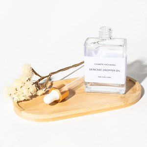 Botellas de Vidrio Cuadradas y Planas de Lujo de 30 ml, 50 ml y 100 ml con Gotero para Aceites Esenciales y Perfumes para el Cuerpo - Product Image 3