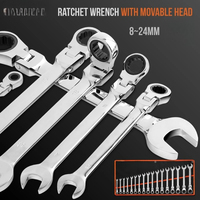 Jeu de clés à cliquet à couple réglable 8-19 mm, clés Torx universelles pour la réparation de vélos et de motos, kit d'outils mécaniques
