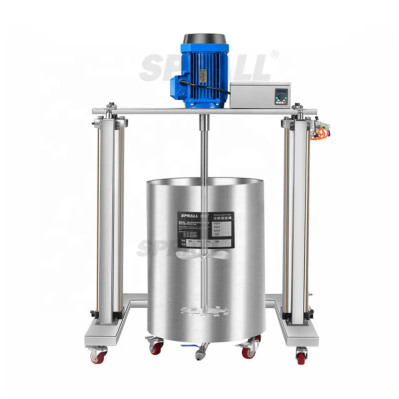 Hete Verkoop Crème Cosmetische Shampoo Vloeibare High Shear Homogenisator Mixer Disperging High Shear Mixer High Speed Disperging Machine