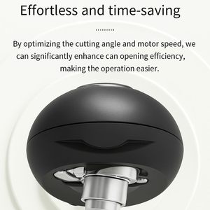 Black Electric Can Opener Magnetic Lid Holder Smooth Edge <b>Battery</b> Powered Tin Opener for Household Kitchen Use - Product Image 3