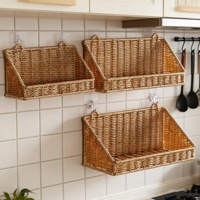 Étagère de salle de bain moderne minimaliste sans perçage, résistante à l'humidité, panier mural en plastique pour douche et lavabo, organisateur de cuisine