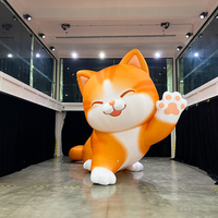 Décoration d'événements festifs, personnage de chat gonflable en tissu Oxford, modèle d'animal gonflable géant, mascotte pour la publicité