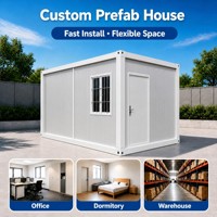 Maison préfabriquée modulaire, prête à l'emploi, installation rapide, combinaison d'espaces flexibles, mini-maison préfabriquée, bureau sur chantier, mobile d'urgence