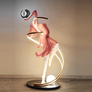 Lampadaire LED <span class=keywords><strong>de</strong></span> Luxe Nordique en Résine, Sculpture Artistique <span class=keywords><strong>Danseuse</strong></span>, Design Original et Créatif pour Chambre, Salon, Hôtel - Product Image 2