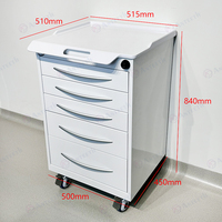 Armoire de rangement moderne à 5 tiroirs pour clinique, meuble d'outillage en résine robuste, mobilier de laboratoire mobile personnalisé, armoire dentaire