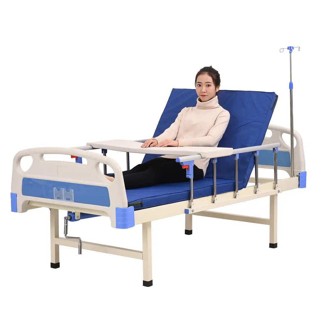 Low Price High cost performance Two Crank Manual Hospital Patient Nursing Bed Price