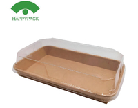 Barquettes en papier kraft pour aliments, contenants à emporter, boîtes à salade et à sushi en papier