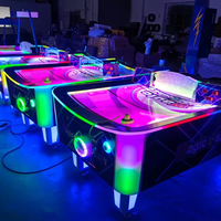 Machine de jeu d'arcade à monnayeur 2 joueurs, simulateur de hockey sur air à surface U, en plastique, garantie 1 an pour usage intérieur