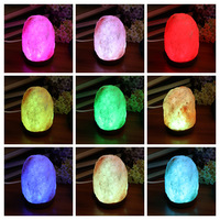 Lampe LED à flash lent RVB colorée USB directe d'usine Lampe à sel en cristal de l'Himalaya Alimenté par batterie Maison intelligente transfrontalière