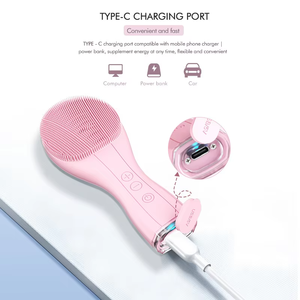 Brosse nettoyante électrique pour le <span class=keywords><strong>visage</strong></span>, rechargeable par USB, brosse à double face en silicone pour le lavage du <span class=keywords><strong>visage</strong></span>, brosse nettoyante pour le <span class=keywords><strong>visage</strong></span> étanche IPX7 - Product Image 6