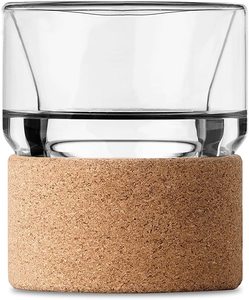 كوب زجاجي عصري مصنوع يدويًا من البوروسيليكات عالي الجودة بجدار مزدوج، آمن للاستخدام في الفريزر، مناسب للمشروبات وكهدايا تجارية - Product Image 1