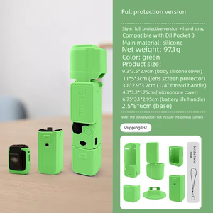 Custodia in silicone antiurto e anti-caduta per tutto il corpo, accessori protettivi per lenti e schermo, compatibile con DJI Pocket 3 - Product Image 6