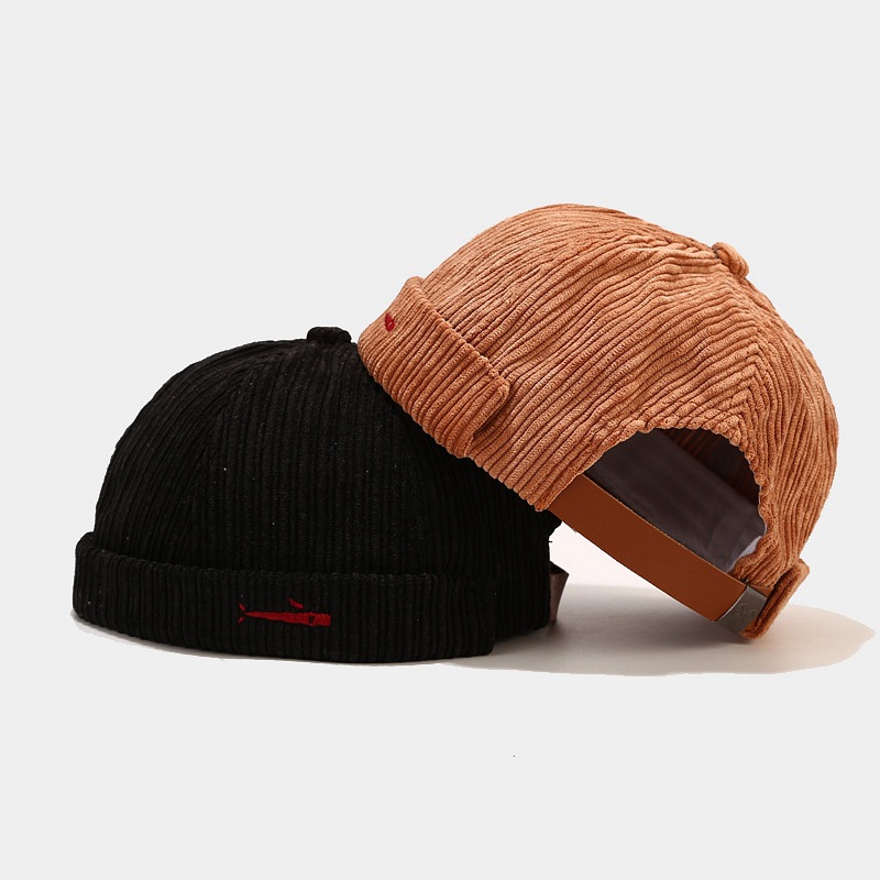 HZM-24047 Retro Adjustable Docker Cap Beanie Sailor Cap Worker Hat