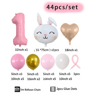 Set di Palloncini a Forma di <span class=keywords><strong>Coniglio</strong></span> <span class=keywords><strong>con</strong></span> Palloncini Numerati Rosa da 32 Pollici (1-9) per Decorazioni Festa a Tema Pasqua, Compleanno, Baby Shower, Giocattoli per Bambini - Product Image 2