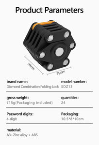 SENDE 4-digit <strong>Code</strong> <strong>Security</strong> Folding <strong>Lock</strong> for Bicycle Scooter <strong>Motorcycle</strong> Bike Accessories Anti Theft Waterproofing Folding <strong>Lock</strong> - Product Image 6