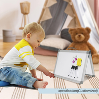 Mini petit tableau blanc magnétique pliable double face pour enfants, bureau, école, maison, effaçable à sec
