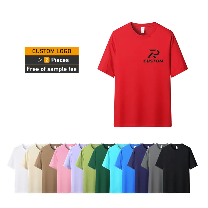 Holesale-camisetas personalizadas de gran tamaño, Camiseta de algodón pesado