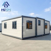 Maison conteneur préfabriquée extensible sur mesure de 20 pieds et 40 pieds, maison préfabriquée pour expédition, 5 chambres, construction immobilière