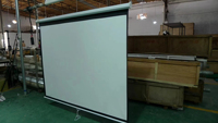 Nouvel écran de projection manuel portable HD pour intérieur, facile à utiliser, 60 pouces, 4:3, écran de projection mural HD à déroulement vertical