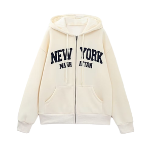 Women 2026 New Fashion Breathable <b>Velour</b> Autumn Casual Text Embroidery Front Decorated Hooded <b>Sweatshirts</b> Vintage Long Sleeve - Product Image 4