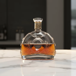 Bouteille en verre pour <span class=keywords><strong>whisky</strong></span>, rhum, vodka, tequila, spiritueux, couleur noir mat, 750 ml, 500 ml, 375 ml, avec bouchon en T - Product Image 6