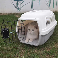 Boîte de transport portable pour animaux de compagnie, approuvée par les compagnies aériennes, pour chat et chien, en plastique, cage de voyage