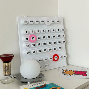 ปฏิทินตั้งโต๊ะแบบย้อนยุคสไตล์ DIY ยุคกลาง แสดงวันที่ วันในสัปดาห์ เดือน ปี  วัสดุ ABS  ตกแต่งโต๊ะทำงาน ปฏิทินแบบตั้งโต๊ะ - Product Image 5