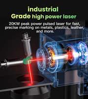ActionLasers DAJA A1 Mesin Penanda Laser Serat UV 5W CCD Galvo Visual Terbaik Baru 355nm Berpendingin Udara Produktivitas Tinggi DXF
