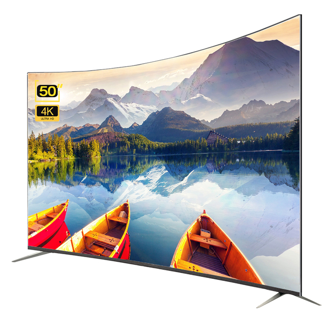 Factory OEM 50inch Television 4K LCD LED TV 55 65 75 Inch Curved Smart TV