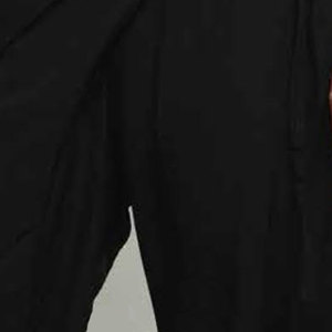 Pantalon décontracté taille haute à design enveloppant, coupe régulière, en tissu léger, pour adulte - Product Image 4
