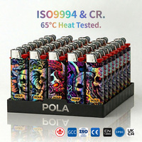 Briquet à gaz butane J6 Maxi personnalisé avec enveloppe 3D certifiée CPSC SOR, vente en gros directe d'usine, impression OEM