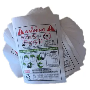 High quality durable wash custom design tyvek paper print label care label for garment/bags