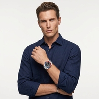 Montre mécanique classique de luxe pour homme, sportive, de plongée, boîtier en acier inoxydable, lunette en cristal saphir, GMT automatique, 20 mm, 100 m