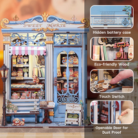 CuteBee vente en gros bricolage Miniature maison CWGC207 bricolage artisanat Kit bricolage Miniature maison 3D Puzzle en bois livre Nook Kit
